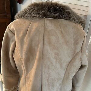 I-N-C tan with faux fur collar winter jacket​